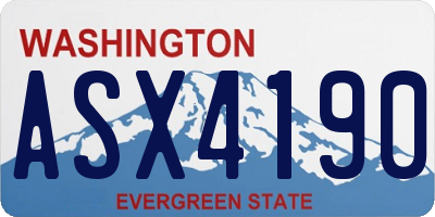 WA license plate ASX4190