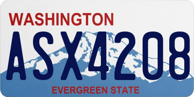 WA license plate ASX4208