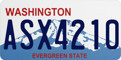 WA license plate ASX4210