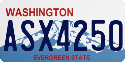 WA license plate ASX4250