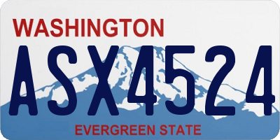 WA license plate ASX4524
