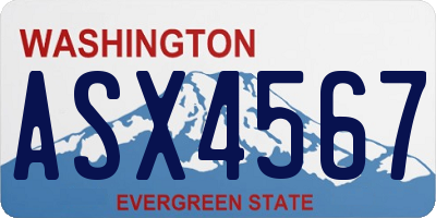 WA license plate ASX4567