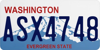 WA license plate ASX4748