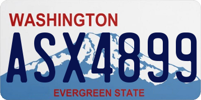WA license plate ASX4899