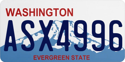 WA license plate ASX4996