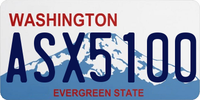 WA license plate ASX5100