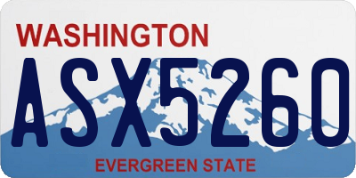 WA license plate ASX5260