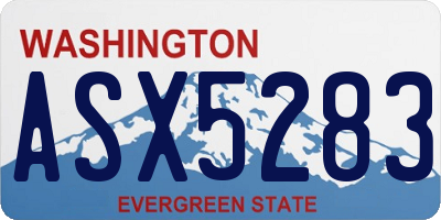 WA license plate ASX5283