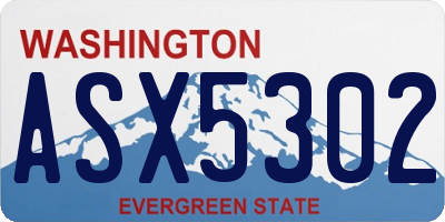 WA license plate ASX5302