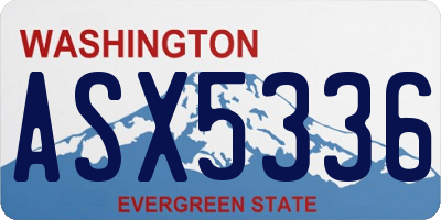WA license plate ASX5336