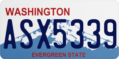 WA license plate ASX5339