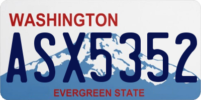 WA license plate ASX5352