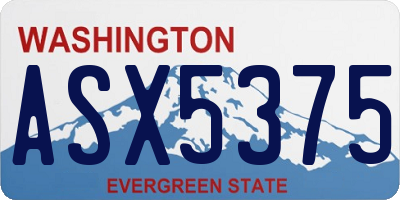 WA license plate ASX5375