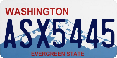 WA license plate ASX5445