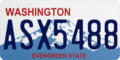 WA license plate ASX5488