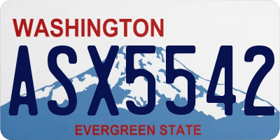 WA license plate ASX5542