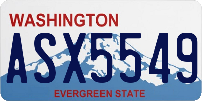 WA license plate ASX5549