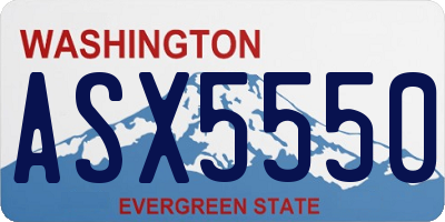 WA license plate ASX5550