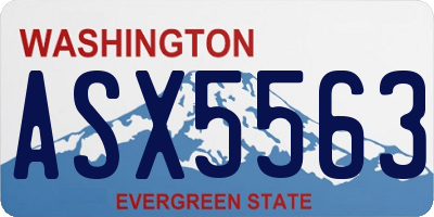 WA license plate ASX5563