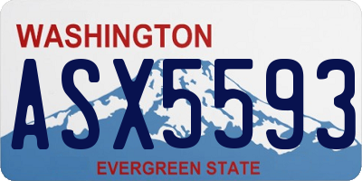 WA license plate ASX5593