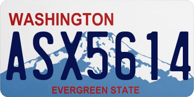 WA license plate ASX5614