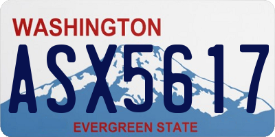WA license plate ASX5617