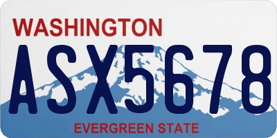 WA license plate ASX5678