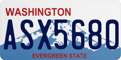 WA license plate ASX5680