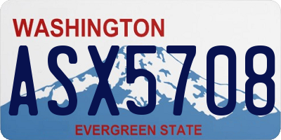 WA license plate ASX5708