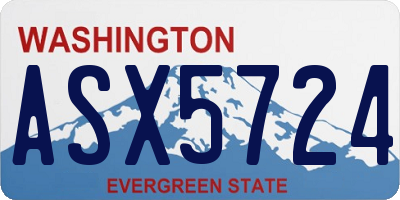 WA license plate ASX5724