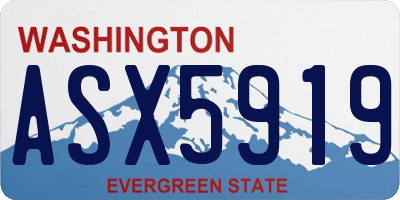 WA license plate ASX5919
