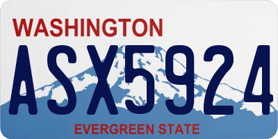 WA license plate ASX5924
