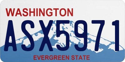 WA license plate ASX5971