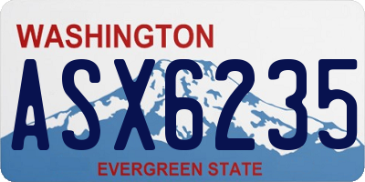 WA license plate ASX6235