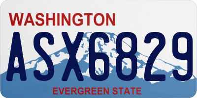 WA license plate ASX6829