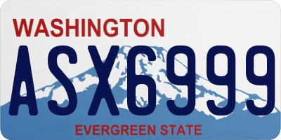WA license plate ASX6999