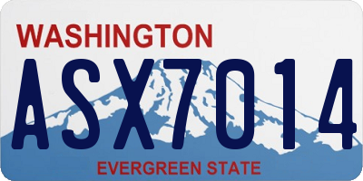 WA license plate ASX7014
