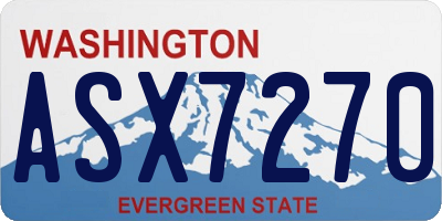WA license plate ASX7270