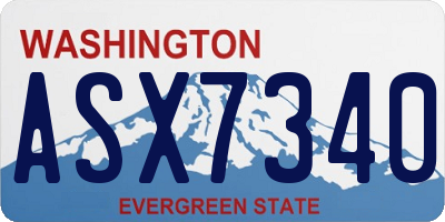 WA license plate ASX7340