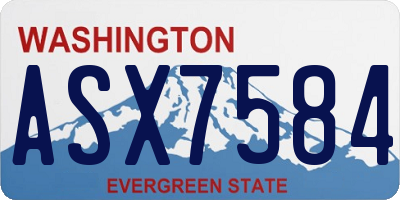 WA license plate ASX7584