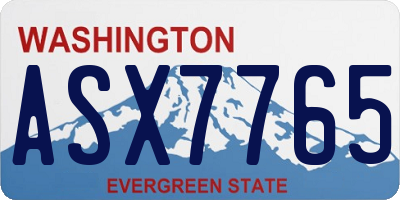 WA license plate ASX7765