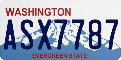 WA license plate ASX7787