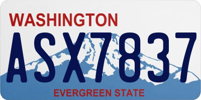 WA license plate ASX7837