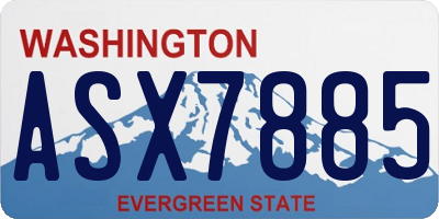 WA license plate ASX7885