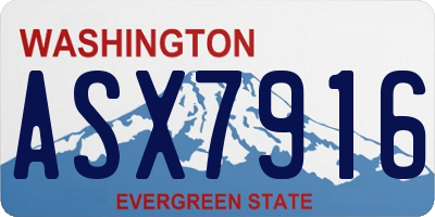WA license plate ASX7916