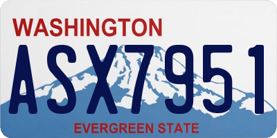 WA license plate ASX7951