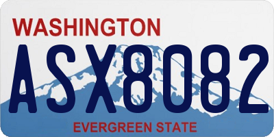 WA license plate ASX8082