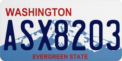 WA license plate ASX8203