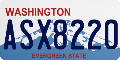 WA license plate ASX8220
