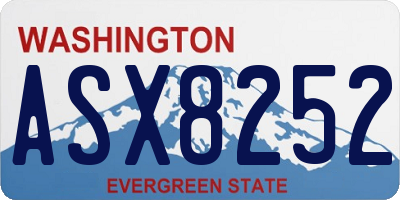 WA license plate ASX8252